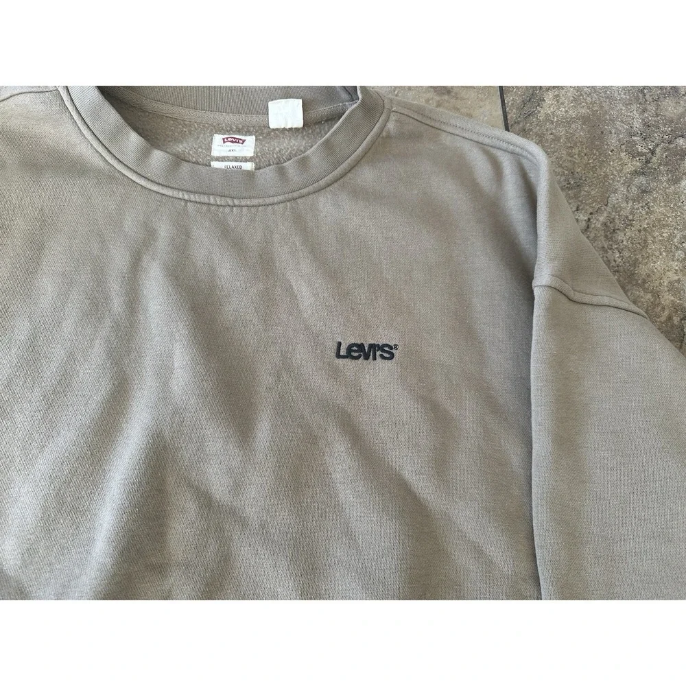 Levi's Men's Crewneck Sweatshirt Size 4XL Tan Pullover Relaxed Fit
